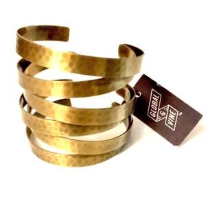 Global and Vine cuff bracelet NWT brass adjustable